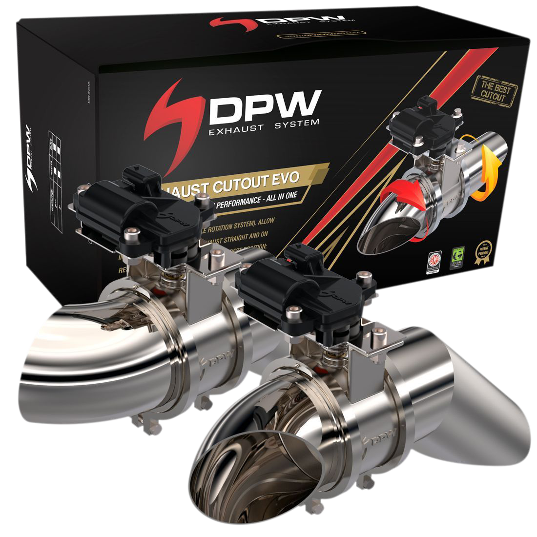 DPW Exhaust Cutout EVO Kit for Dual Exhaust 3"