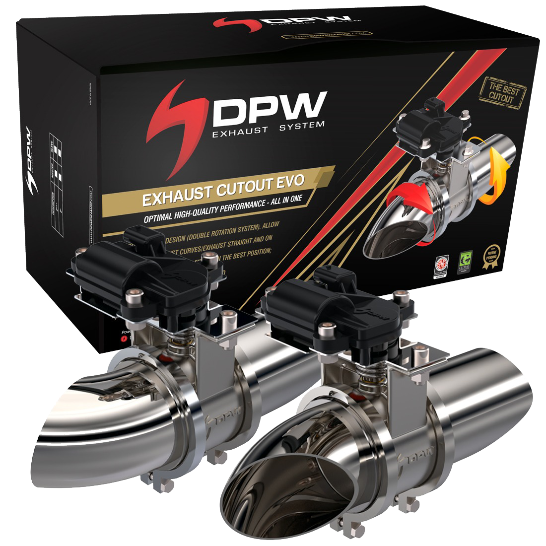 DPW Exhaust Cutout EVO Kit for Dual Exhaust 2.5"